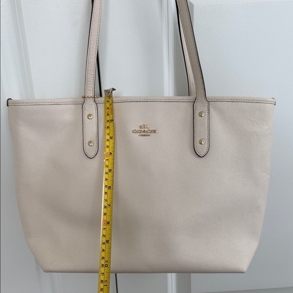 Coach Ivory Leather Tote - Picture 5 of 7